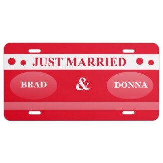 personalized newlwed license plates