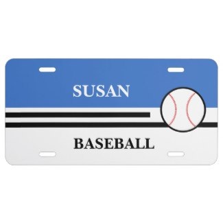 custom baseball license plates