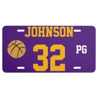 basketball license plates
