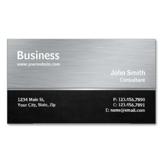 metallic silver business cards
