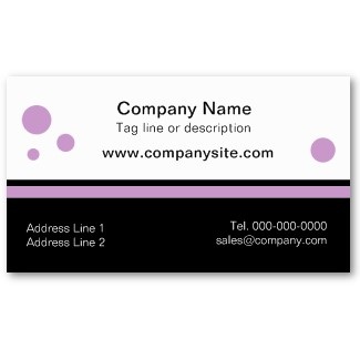 business cards with circles