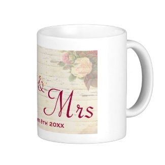 Rose wedding mugs