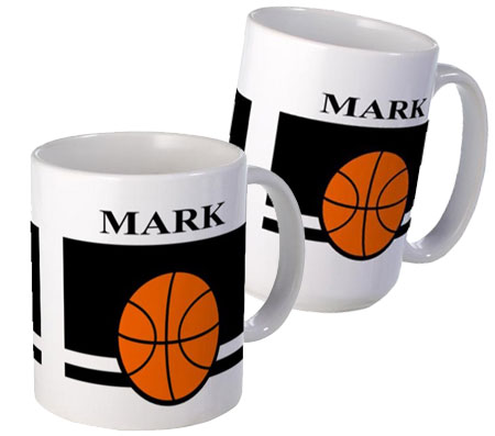 personalized basketball mugs