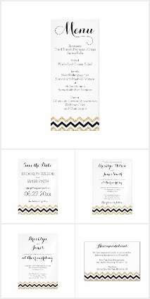 chevron wedding invitations