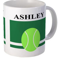 tennis coffee mug