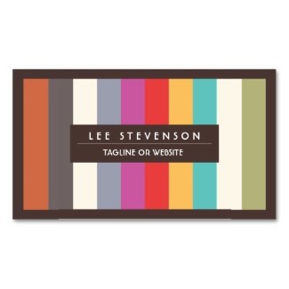 color stripes business cards