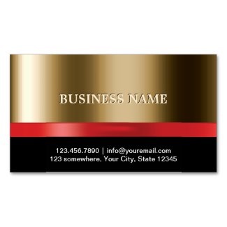 red and gold business cards