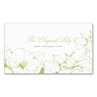 delicate floral business cards