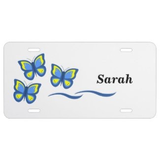 butterfly license plates with names