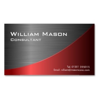 metallic red business card templates