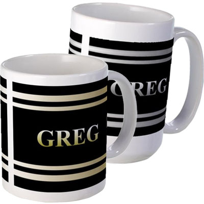 Personalized black mugs