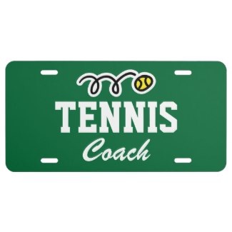 Tennis license plates