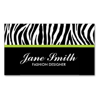 zebra print business card designs